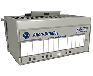 A slightly right-facing grey measurement module with the blue Allen-Bradley logo in the upper left corner and a slight view of the top of the module